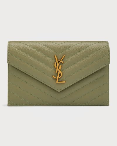 ysl light sage wallet|farfetch ysl wallet.